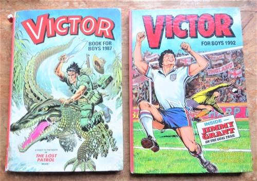 2 x Victor Annuals 1987 + 1992 - Book for Boys - All for 1 Bid