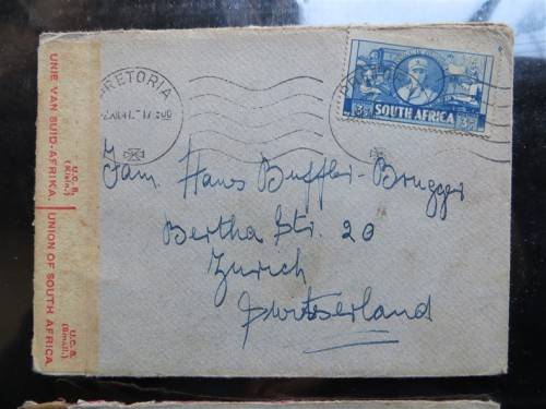 2 X 1941 EXAMINER CENSOR Union Covers to Switzerland - 1 Bid for Both
