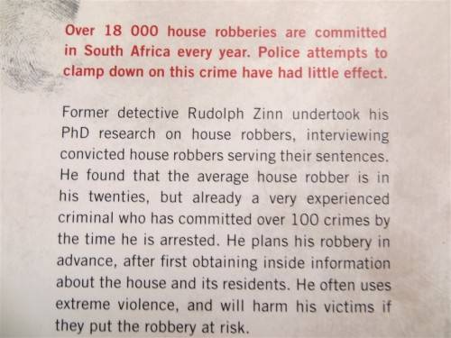 Home Invasion - SA Robberies research & what you need to know - Rudolph Zinn