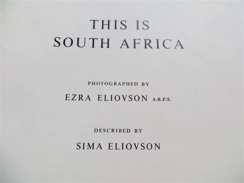 This is South Africa - 1962 - Ezra Eliovson & Sima Eliovson
