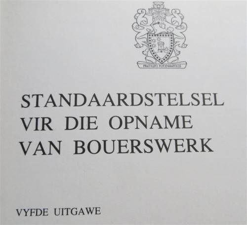 Standard System for measuring Builders Work in SA
