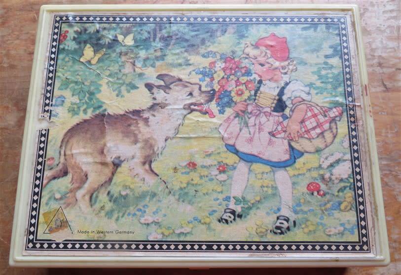 Vintage 1950`s 5 picture block cube puzzle - Made in West Germany