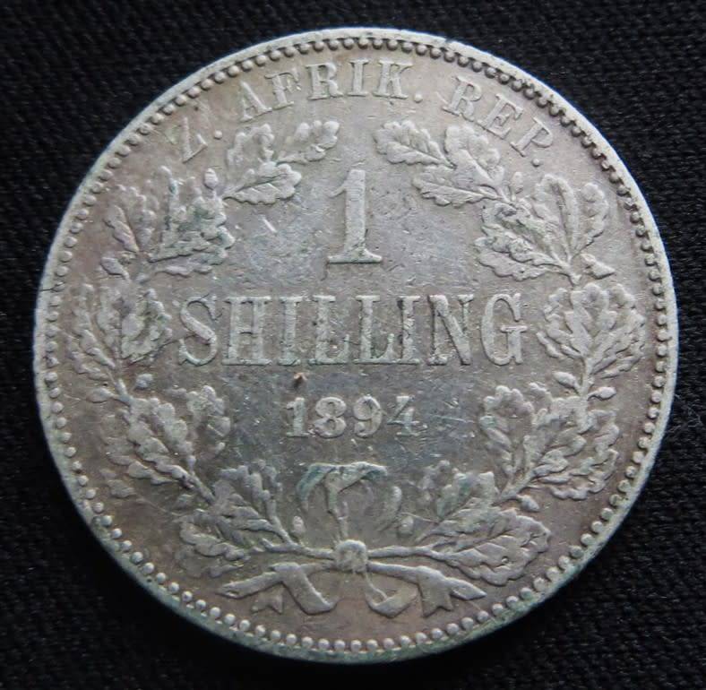 ZAR 1894 1 SHILLING SILVER