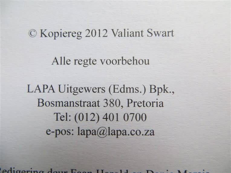 Trouens en Terloops - Valiant Swart