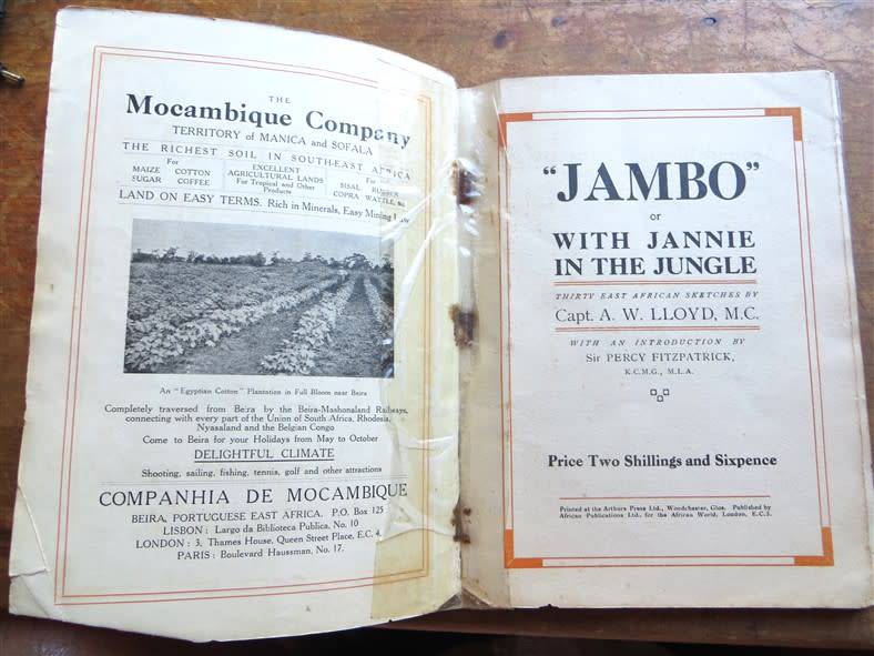 Jambo or with Jannie in the Jungle Lloyd, MC , Capt. A W , Fitzpatrick, Sir Percy (foreword)