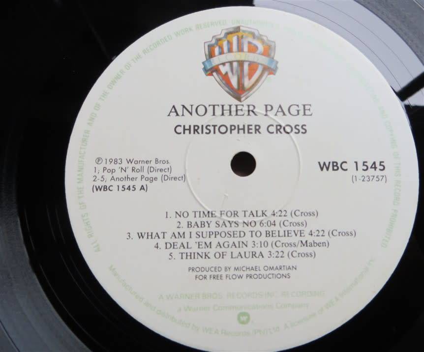 Vintage Vinyl LP - Christopher Cross - VG+/VG+