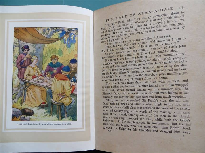 Robin Hood - Vintage E.C Vivian with 16 x Colour Plates by Harry G.Theaker 1950`s