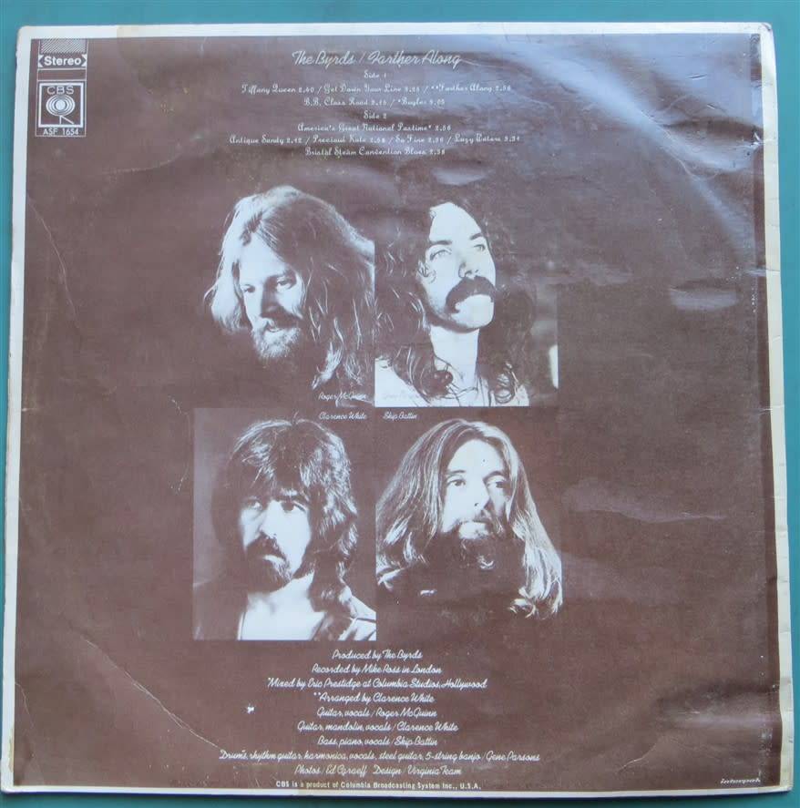 Vintage Vinyl LP - The Byrds - Farther Along - Cover VG- / Vinyl VG+