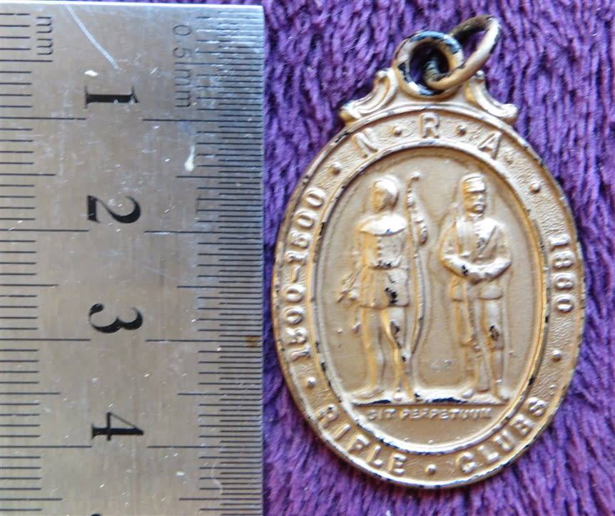 N.R.A Rifle Clubs Pendant/medallion 1860