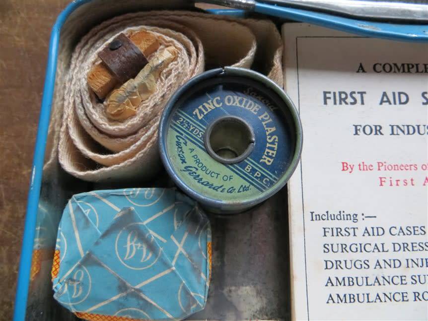 Vintage Johnson & Johnson First Aid Autokit + Contents as shown