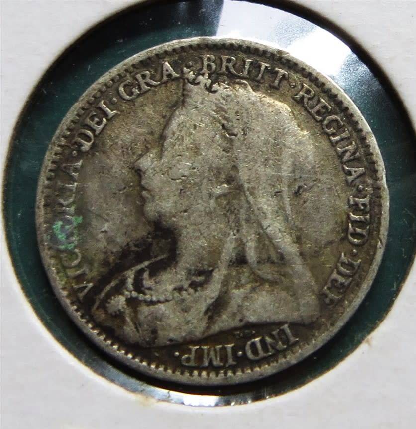 GB 1896 SILVER Threepence 3d