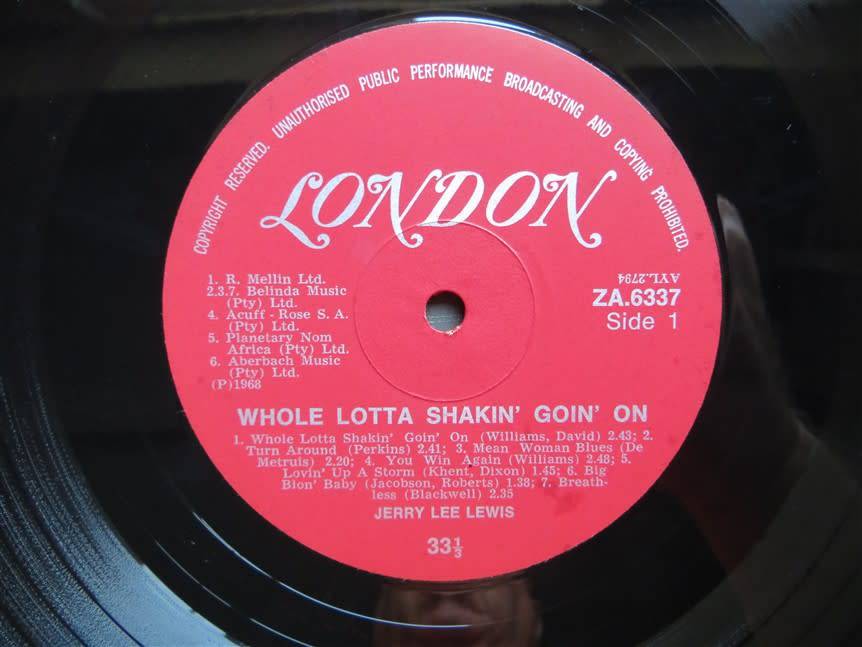 Jerry Lee Lewis - Whole Lotta Shakin Vintage Vinyl VG Cover / VG