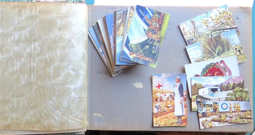 Hortors Ltd SA Defence Cigarette Cards + Vintage empty Photo Album - Incomplete set