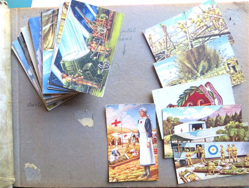 Hortors Ltd SA Defence Cigarette Cards + Vintage empty Photo Album - Incomplete set