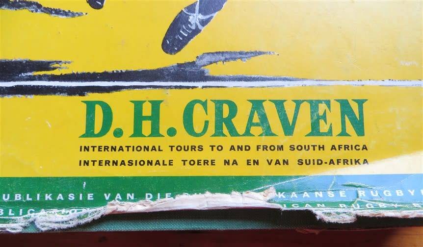 1889 - 1964 75th Anniversary Springbok Rugby Annals Hardcover D.H Craven