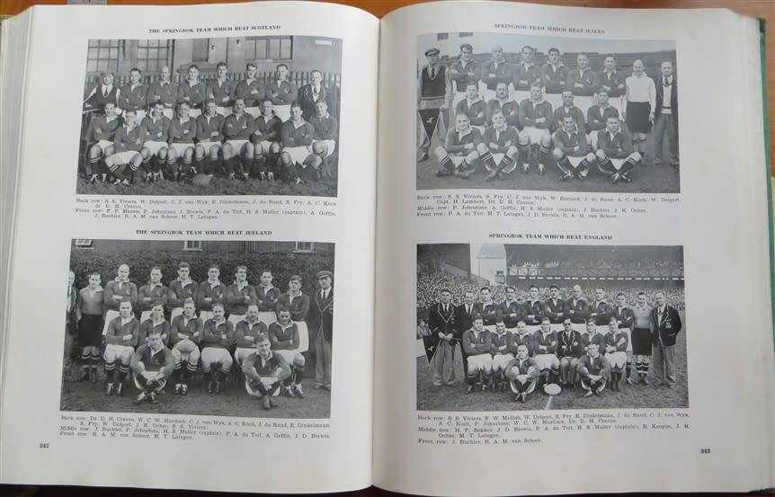 1889 - 1964 75th Anniversary Springbok Rugby Annals Hardcover D.H Craven