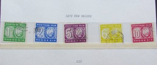 RHODESIA POSTAGE DUES - RARE USED SET - CRAZY LOW START @!@##