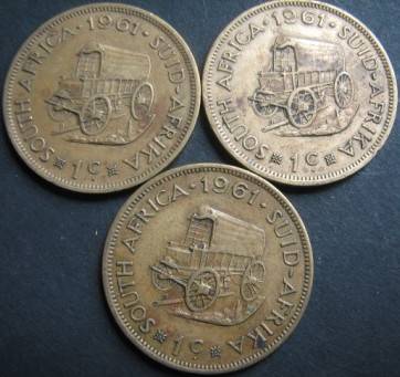 R1 START!!! 3 X ASSORTED 1961 1C @@@  R1 - BID FOR YOURS NOW   !!!!!!