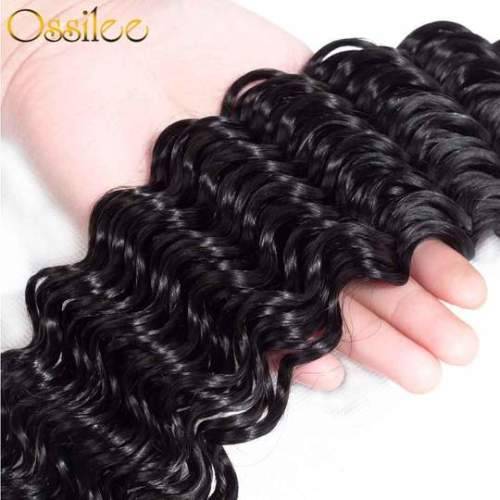 Grade 10A Brazilian Hair Deep Wave Black 100% Human Hair Weave 3 bundles ( 8inch ) upgradeable