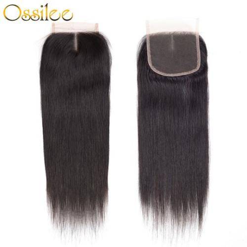 (Grade 10A)Brazilian Virgin Straight Hair Black 3 bundles 8inch+ Closure (size upgradable)