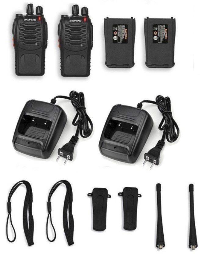 2 x Two way radio BF-888S walkie-talkie outdoor communication equipment