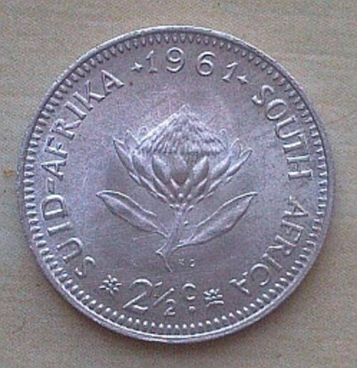 1961 SILVER TWO&HALF CENT