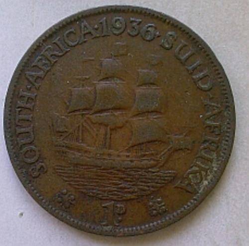 4 x SA UNION BRONZE 1 PENNY Date 1932-1934-1935-1936