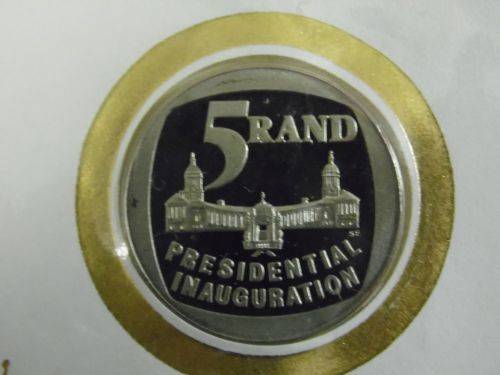 1994 NELSON MANDELA INAUGURATION PROOF COIN ON FDC 6.3C