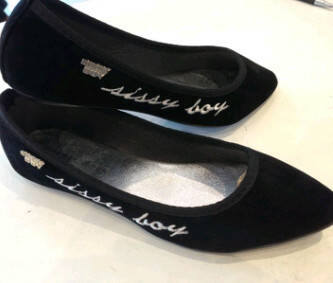 SISSY BOY PUMPS POINTY BLACK