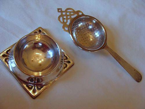 Lovely Silver Plated Tea Strainer