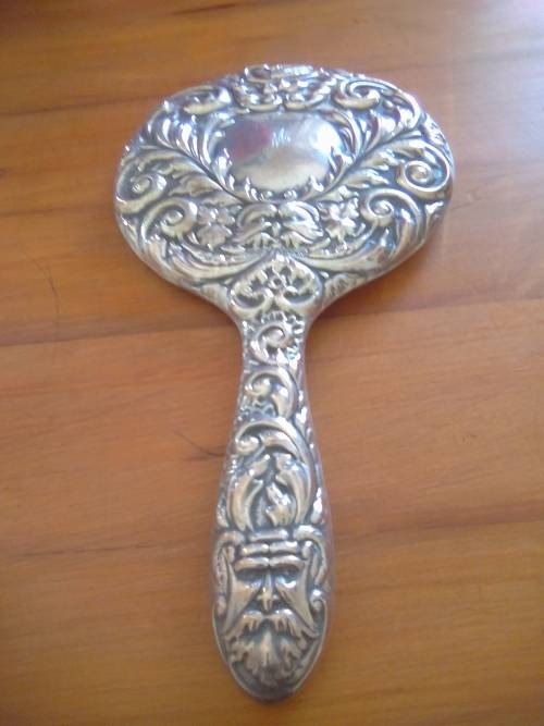 hallmarked bevel edged mirror
