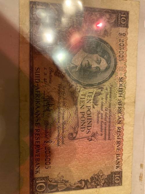 Old South Africa 10 Pound Note