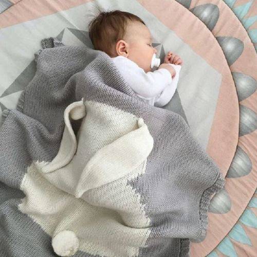 Knitted Baby Rabbit Blanket