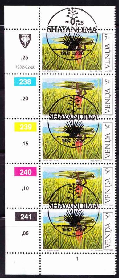 Venda - 1981 - Sisal Cultivation - 5c Control Block CTO