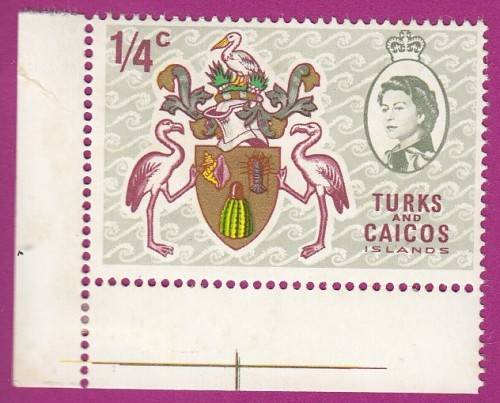 Turks and Caicos Islands - 1969 - Queen Elizabeth II - 1/4c Coat of Arms