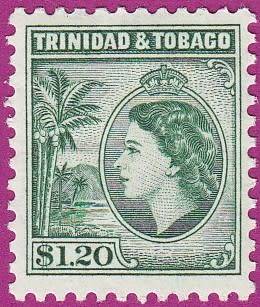 Trinidad and Tobago - British Colony - 1953 - Queen Elizabeth II - Landscapes and Buildings $1.20