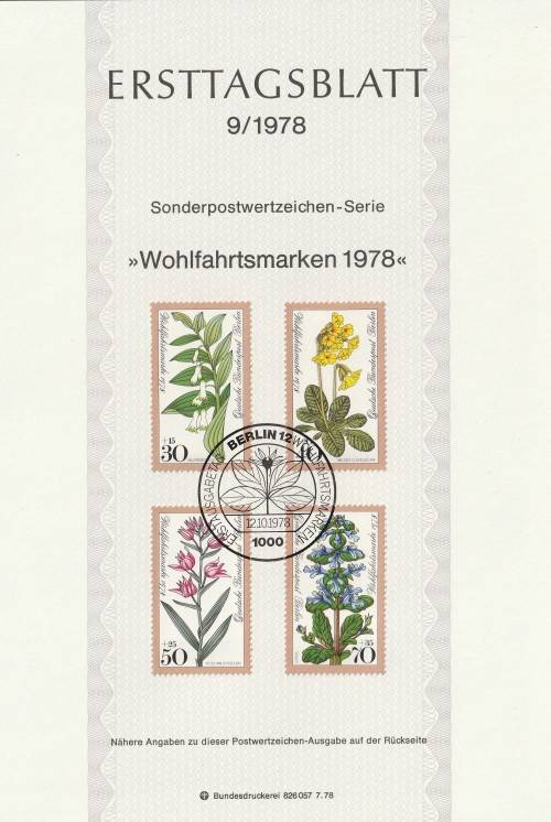 Germany West Berlin Federal - 1978 - Woodland Flowers - Complete Set (1)