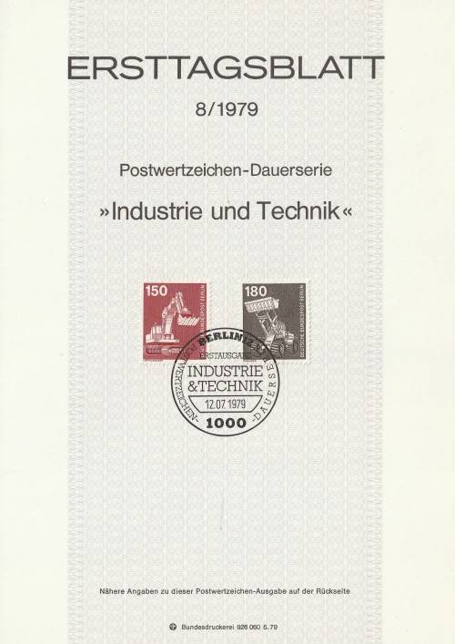Germany BERLIN West Federal - 1977 to 1987 - Industry and Technology - Part Set
