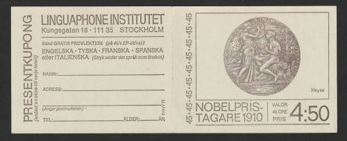 Sweden - 1970 -  Winners of the 1910 Nobel Prize - Complete Booklets