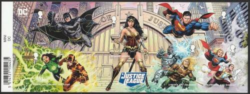 Great Britain - 2021 - DC Comics Complete set with Miniature Sheet