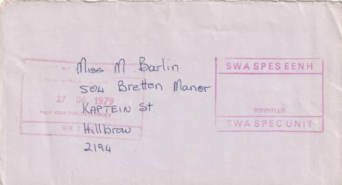 South Africa RSA - Army SWA Border War Covers (6) Active Service Censored