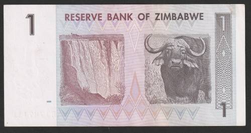 Zimbabwe - 2007 - $1 Dollar Dollars Gono - Circulated - Range AE - 4 Notes in Sequence