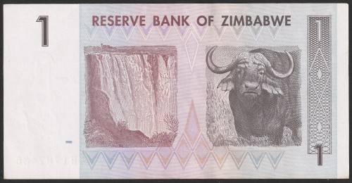 Zimbabwe - 2007 - $1 Dollar Dollars Gono - Circulated - Range AE - 6 Notes in Sequence