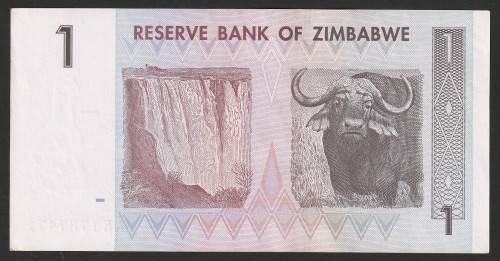 Zimbabwe - 2007 - $1 Dollar Dollars Gono - Circulated - Range AE - 4 Notes in Sequence