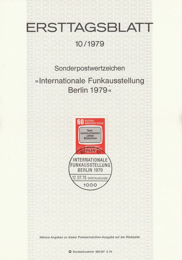 Germany - Berlin - 1979 - International Broadcasting Exhibition