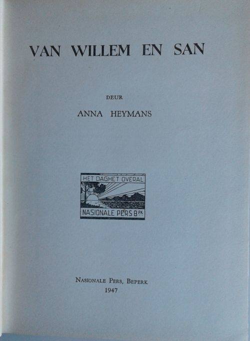 Van Willem en San deur Anna Heymans