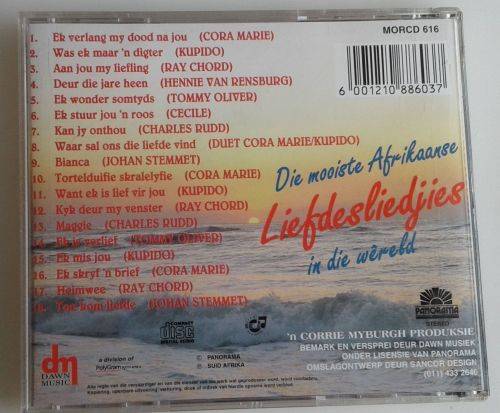 Die mooiste Afrikaanse liefdesliedjies in die wereld CD