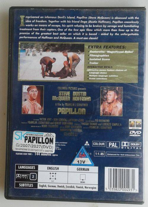 Papillon by Steve McQueen and Dustin Hoffman
