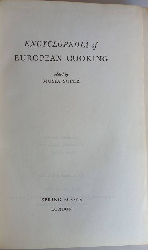 Rare 1964 Encyclopedia of European cooking