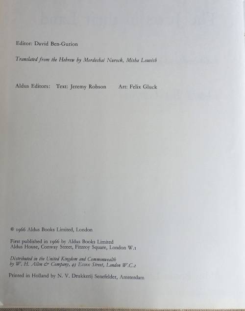 The Jews in their land by David Ben-Gurion